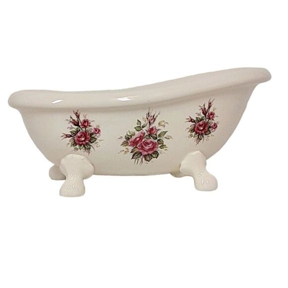 VTG, VB ATHENA CALIFORNIA MADE IN USA MINIATURE PORCELAIN CLAW FOOT TUB SOAP - Picture 1 of 11